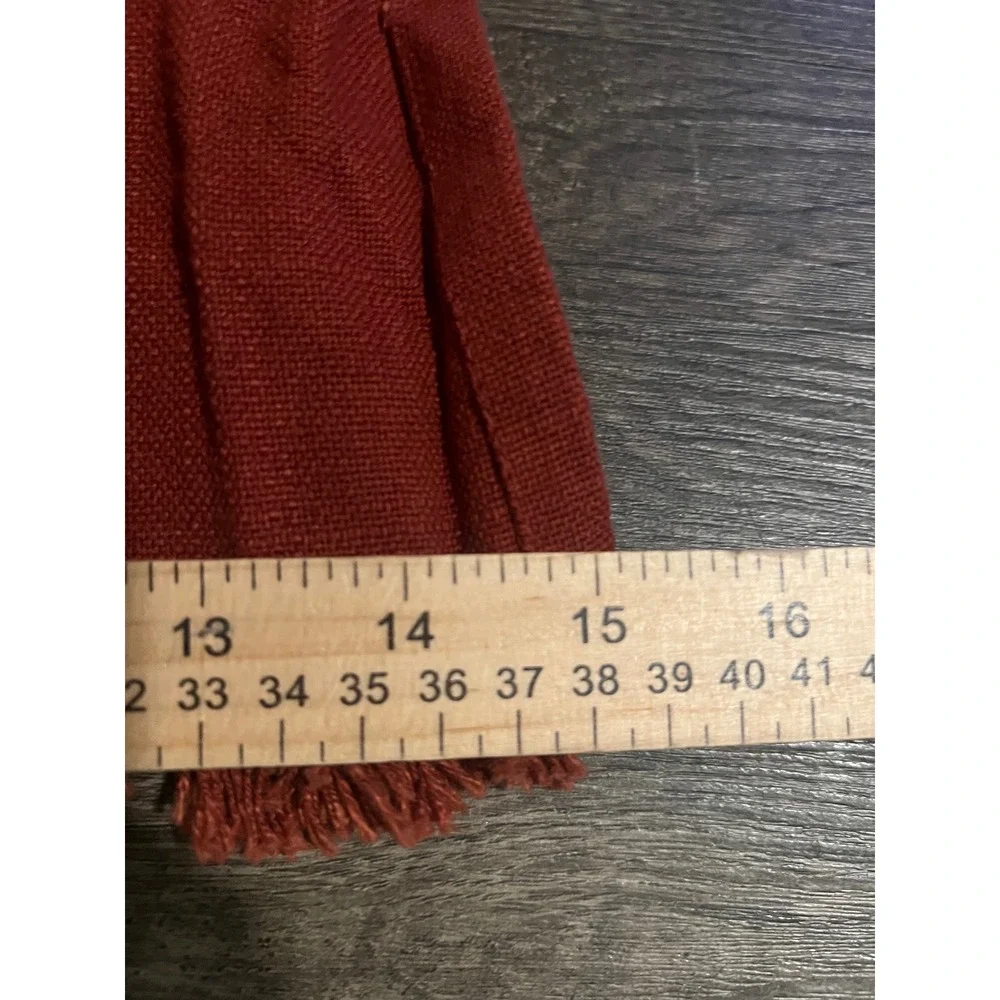 Vintage Heritage Womens Scarf Fringed Hem Rust Red OS